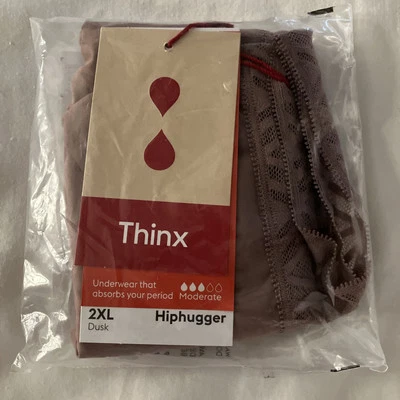 🔥Thinx  Moderate Period Menstrual Underwear Panties Size 2XL hiphugger - Image 1 of 3