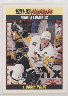 1992-93 Score Mario Lemieux #448 HOF - Image 1 of 2