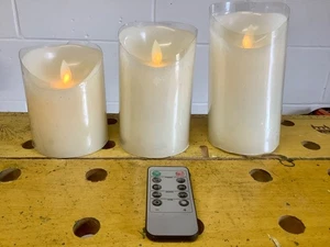 Wax Pillar LED Flameless Candle set - Picture 1 of 9
