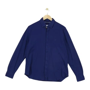 Lacoste Slim Fit Shirt Mens Size 42 Blue Stretch Cotton - Picture 1 of 15