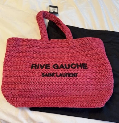 Saint Laurent Rive Gauche Raffia - Pink BNWT RRP - £1440 - Image 1 of 4