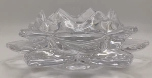 Partylite Clear Glass Lotus Candle Holder - Picture 1 of 4