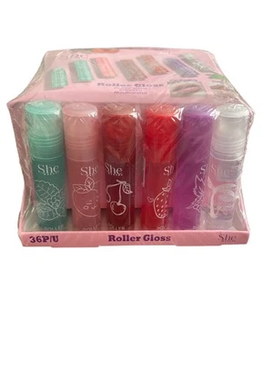 S. He Fruity Roller Lip Gloss Bulk 36 Piece NIB 6 Scents - Image 1 of 4