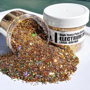 NEW 2 OZ ELECTRUM MIX Hi-Temp Glitter .030 Hex Fishing Lure Making plastisol - Picture 1 of 3