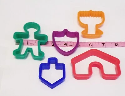 Cortadores de galletas Janucá estrellas navideñas judías Dreidel judaísmo Janucá lote de 5 Foto 1 de 2