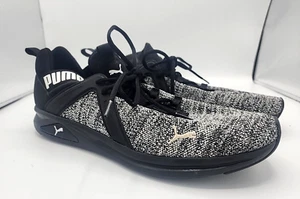 Puma Mens Enzo 195213-01 Gray Black Running Shoes Sneakers Size 14 - Picture 1 of 12