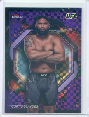 2024 Topps Finest UFC CURTIS BLAYDES #266 RARE PURPLE CHECKERBOARD REFRACTOR /75 - Image 1 of 2
