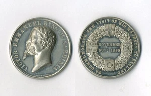 Visita de Victor Emmanuel a Inglaterra, noviembre de 1855, metal blanco, EF - Imagen 1 de 1