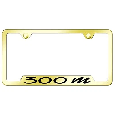 Marco de matrícula recortado con logotipo grabado láser Chrysler 300 m Foto 1 de 2