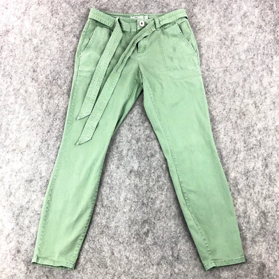 Pantalones utilitarios para mujer Vineyard Vines 0 (26) verdes al tobillo cónicos con cinturón elásticos Foto 1 de 4