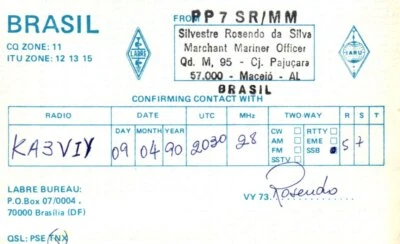 Postal Radio QSL Brasilia Brasil Foto 1 de 2