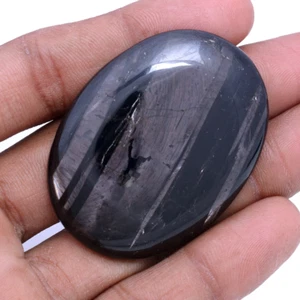 Natural Black Hypersthene Oval Cabochon 51x38x7MM 140Crt Polished LOOSE GEMSTONE - Picture 1 of 6