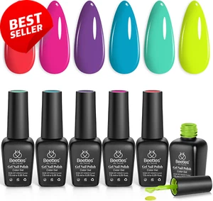 Beetles Gel Nail Polish Set, Forever Young Collection, Turquoise & Neon Colors - Picture 1 of 12