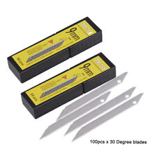 50 / 100 Stk Akute Ersatzklingen 9mm Snap Off Blades 30° Kohlenstoffstahl Messer
