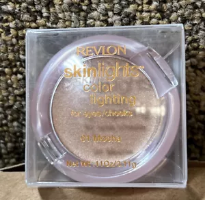 REVLON-SKIN LIGHTS COLOR LIGHTING FOR EYES /CHEEKS ~01 MOCHA .11 OZ. NIB - Picture 1 of 3