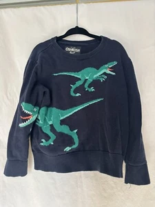 OshKosh B'Gosh, Navy Blue and Green Dino Sweater Boy's Size 5T B1 - Picture 1 of 4