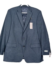MICHAEL KORS Sport Coat Mens Size 44L Blue Check Classic Fit Jacket NWT $295 - Picture 1 of 7