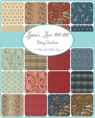 LYDIAS LACE 4 MINI Charm Packs Moda fabric shabby COTTAGE CHIC quilt sew 31680MC - Image 1 of 4