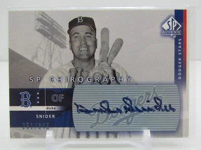 DUKE SNIDER 2003 SP AUTHENTIC CHIROGRAPHY DODGER STARS AUTOGRAPH! #251/345! - Image 1 of 2