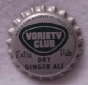 Variety Club Ginger Ale Soda Bottle Cap  - 14D3 - Picture 1 of 1