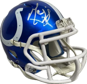 Marvin Harrison Indianapolis Flash Signed Mini Football Helmet (JSA) - Picture 1 of 2