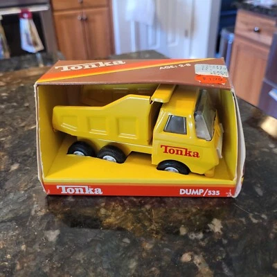 Vintage Mini Tonka Dump Truck #535 Original Box Yellow New NOS A - Image 1 of 4