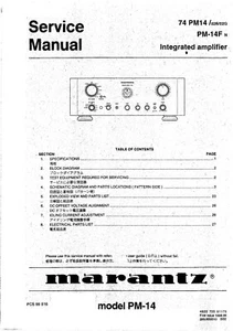 Manual de servicio instrucciones para Marantz PM-14 - Imagen 1 de 1