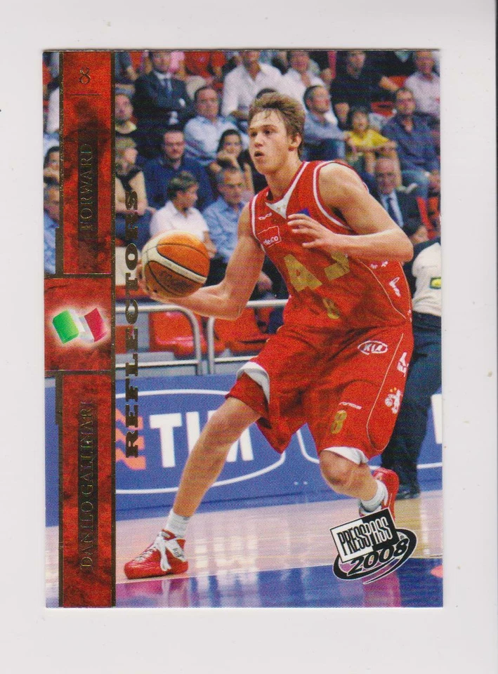 Tarjeta de novato 2008 Press Pass Reflectors #9 Danilo Gallinari Oklahoma City Thunder Foto 1 de 1