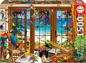 NEW Educa Jigsaw Puzzle 1500 Pieces 20333 Bird Watcher’S Window - Imagen 1 de 2