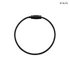 Holder Circle Loop Luggage Tag Cable Wire Keychain Rope EDC Keyring Screw Lock