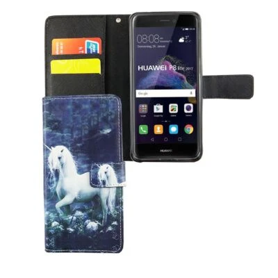 Custodia cellulare Protettiva per Huawei P8 Lite 2017 Copertina Tasca Portafogli - Immagine 1 di 4