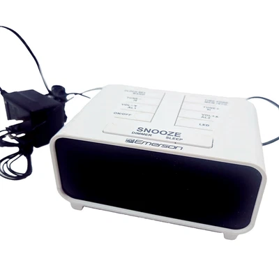 Smartset Dual Alarm Clock Radio with AM/FM Radio Dimmer Sleep Timer and .9" LED - Image 1 of 4