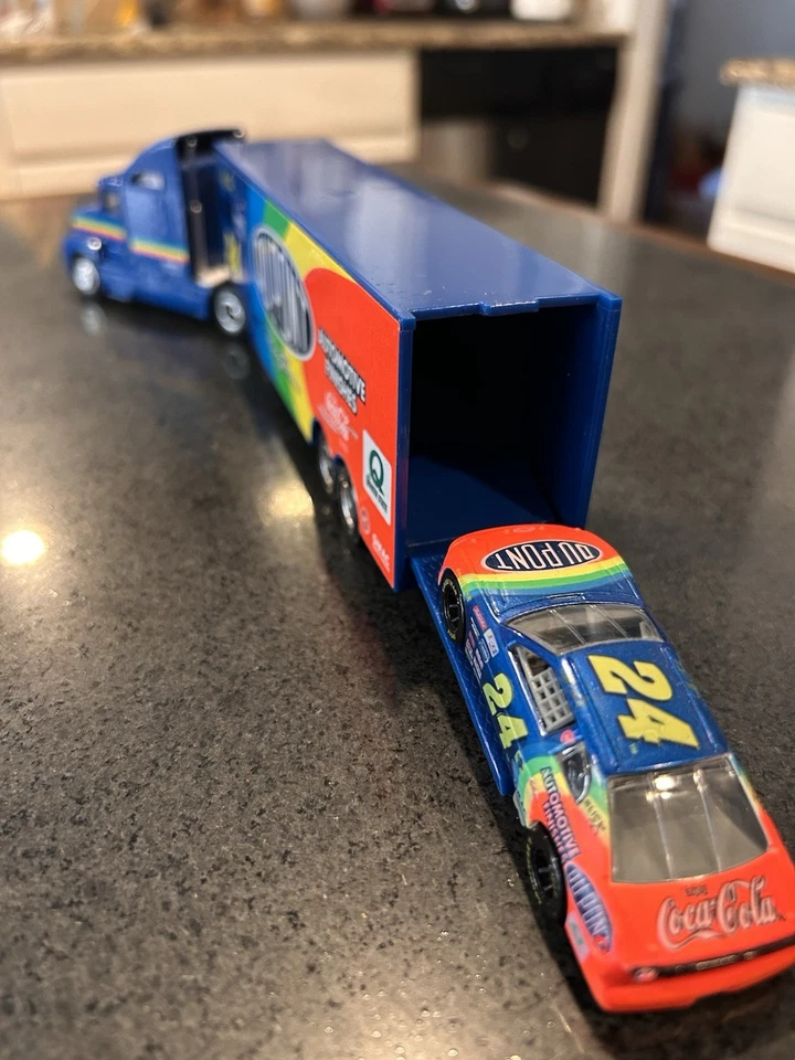 ¡¡¡Camión y coche de stock NASCAR RACING CHAMPIONS JEFF GORDON DUPONT RACING AÑOS 90!!!! Foto 1 de 3