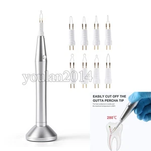 Dental Metal Cordless Gutta Percha Point Cutter Tooth Gum & 8pcs Heated Tips - Picture 1 of 12