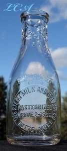 Bottiglia Quart BUTTE MONTANA goffrata WESTERN MILK & CREAM Co BELLA e PULITA - Foto 1 di 5