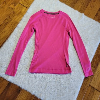 Camisa Smartwool Capa Base Para Mujer Pequeña Rosa Merino 250 Manga Larga Camiseta Redonda Foto 1 de 4
