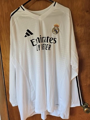 adidas Real Madrid 24/25 Long Sleeve Home Jersey Sz 3XL NWT - Image 1 of 4