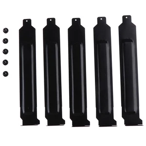 5pcs/lot Black metal slot covers dust filter blanking plate for PCI E T slS Eh - Afbeelding 1 van 8