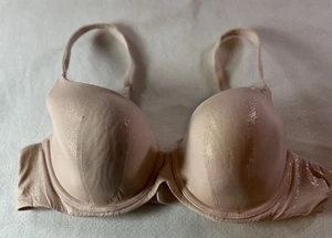 Victoria’s Secret Body By Victoria Lined Demi Bra Pink Shimmer Lace trim 38C - Picture 1 of 10