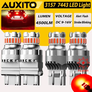 7443/3157 23-LED Red Strobe Flash Blinking Brake Stop Tail Parking Light Bulbs - Picture 1 of 19