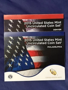 2015 US Mint Uncirculated P & D Coin Set ~ 28 BU Coins - Picture 1 of 8