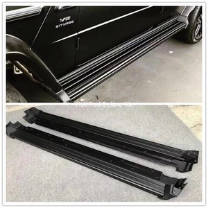 Black Running Board Side Steps For Mercedes Benz G Class W464 G550 G63 2019-2025 - Picture 1 of 9