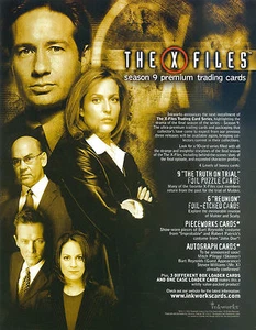 X-FILES SEASON 9 2003 INKWORKS PROMO PROMOTIONAL SALE SELL SHEET TV - Picture 1 of 2