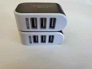 2 Cargadores USB 3.1 Amp 3 Puertos Adaptador Suministro de Viaje Luz Nocturna - Imagen 1 de 4