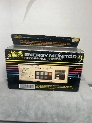 Hunter Energy Monitor II Programmable Thermostat Model 42203 Save Energy Prop - Image 1 of 4