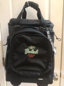 OGIO Grolsch Black Rolling Pulley Cooler With Tags 20in High 12 Wide 36 Cans - Picture 1 of 8