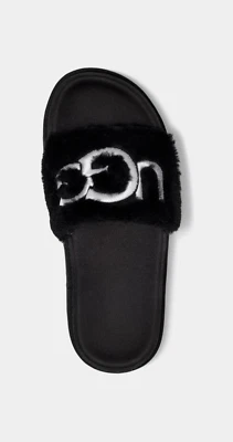 UGG Australia Laton Fur  Slides for Women, Black - Size 10 - Image 1 of 4