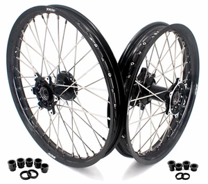 KKE 21/19'' Cast Wheels Rim Fit Yamaha YZ125 YZ250 1999-2024 YZ250F YZ450F Black - Foto 1 di 12