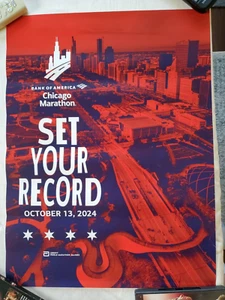 Official 2024 Bank of America Chicago Marathon Poster 18"×24" Sealed Rolled - Picture 1 of 4