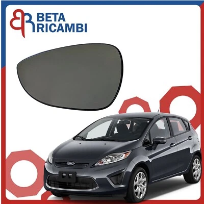 Vetro Specchietto Ford Fiesta VI 6 Piastra Specchio Sinistro Sx Guida Termico - Immagine 1 di 4